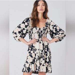 Saltwater Luxe Lane Floral Print Mini Dress XS